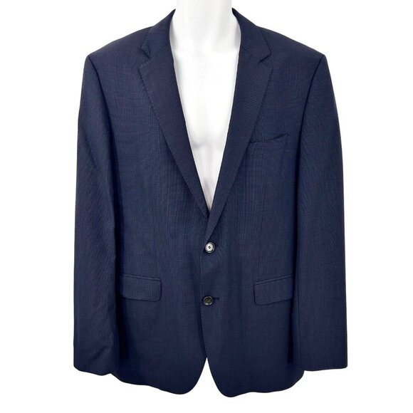 HUGO BOSS DARK NAVY BLUE THE JAMES4/SHARP6/WE BLAZER SUIT JACKET - 42L - Picture 1 of 8